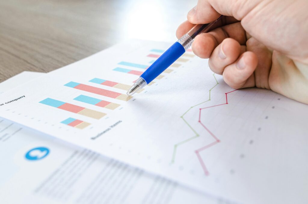A medical professional using healthcare data analytics to decide on patient treatment plan